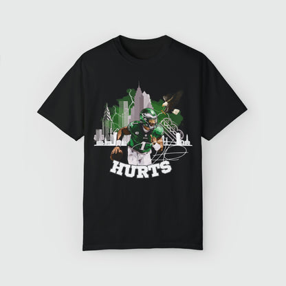 Jalen Hurts City Tee Product Pic Front Black