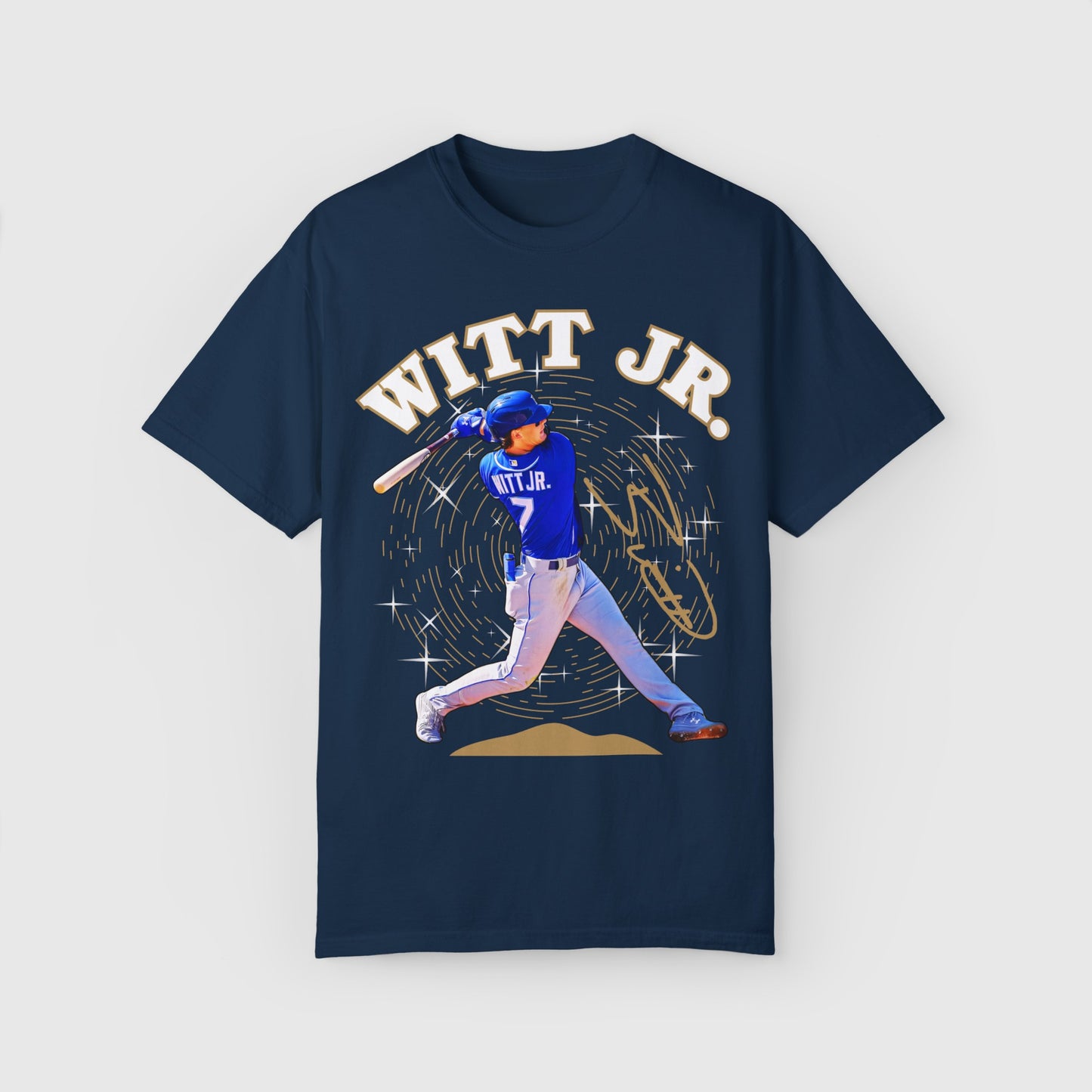 Bobby Witt Jr. Signature Tee Product Pic Front True Navy