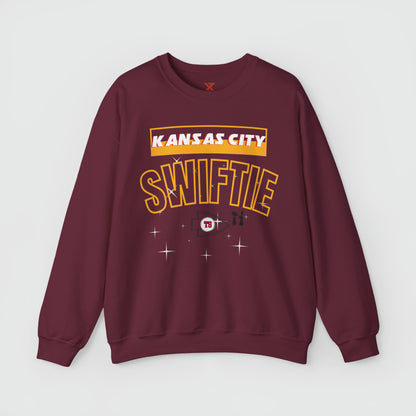 Kansas City Swiftie Retro Crewneck Product Pic Front Maroon