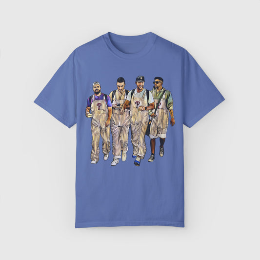 Philly Boys In Overalls Tee Product Pic Front Mystic Blue