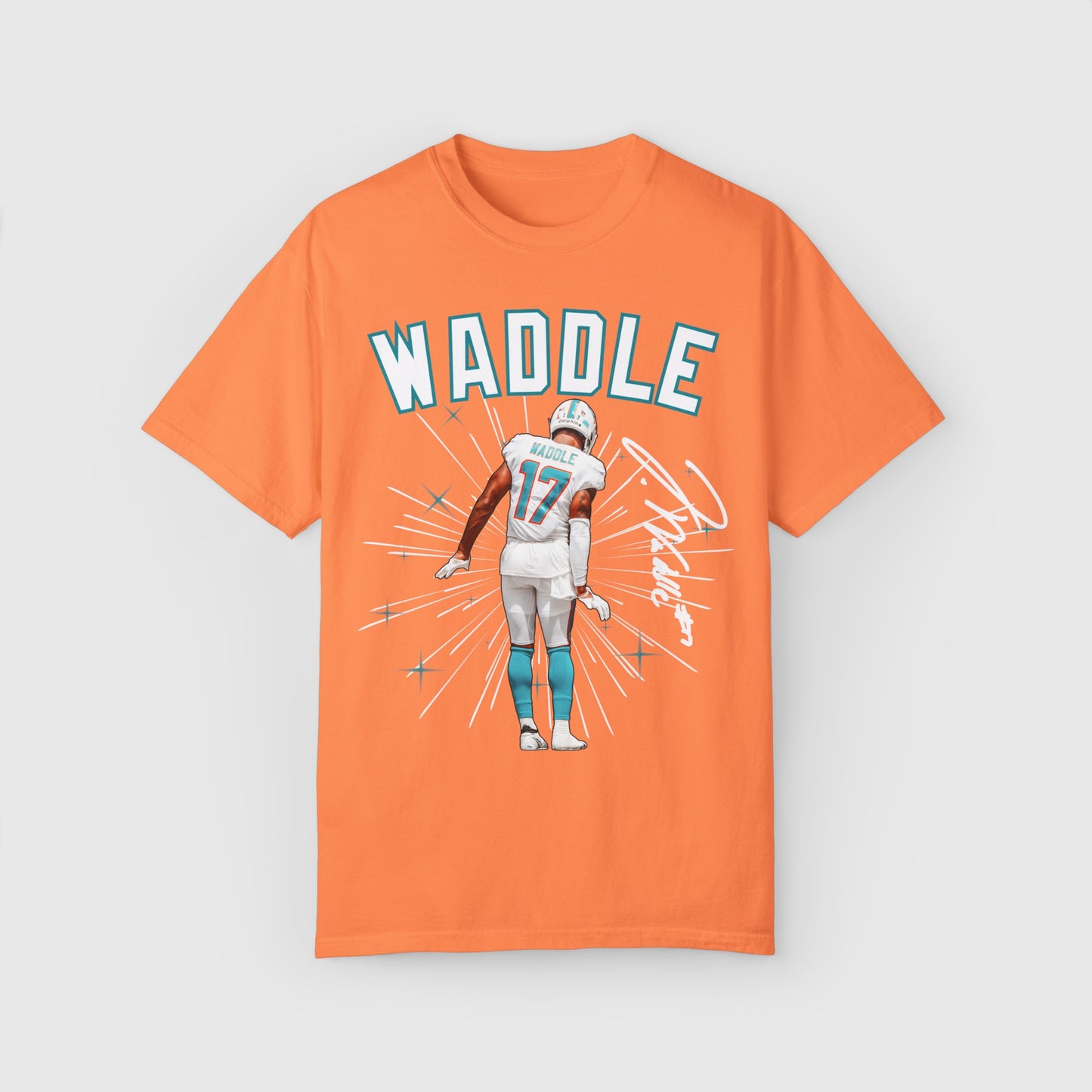 Jaylen Waddle Signature Tee Product Pic Front Melon