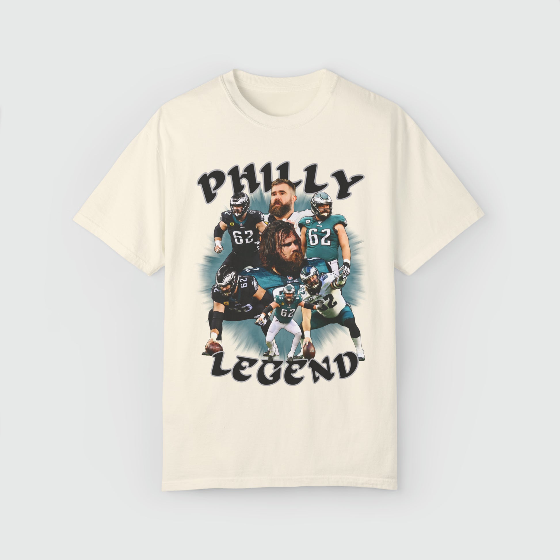 Jason Kelce Philly Legend Tee Product Pic Front Ivory