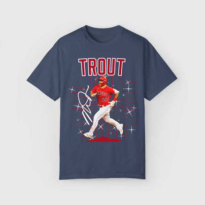 Mike Trout Signature Tee Product Pic Front Midnight