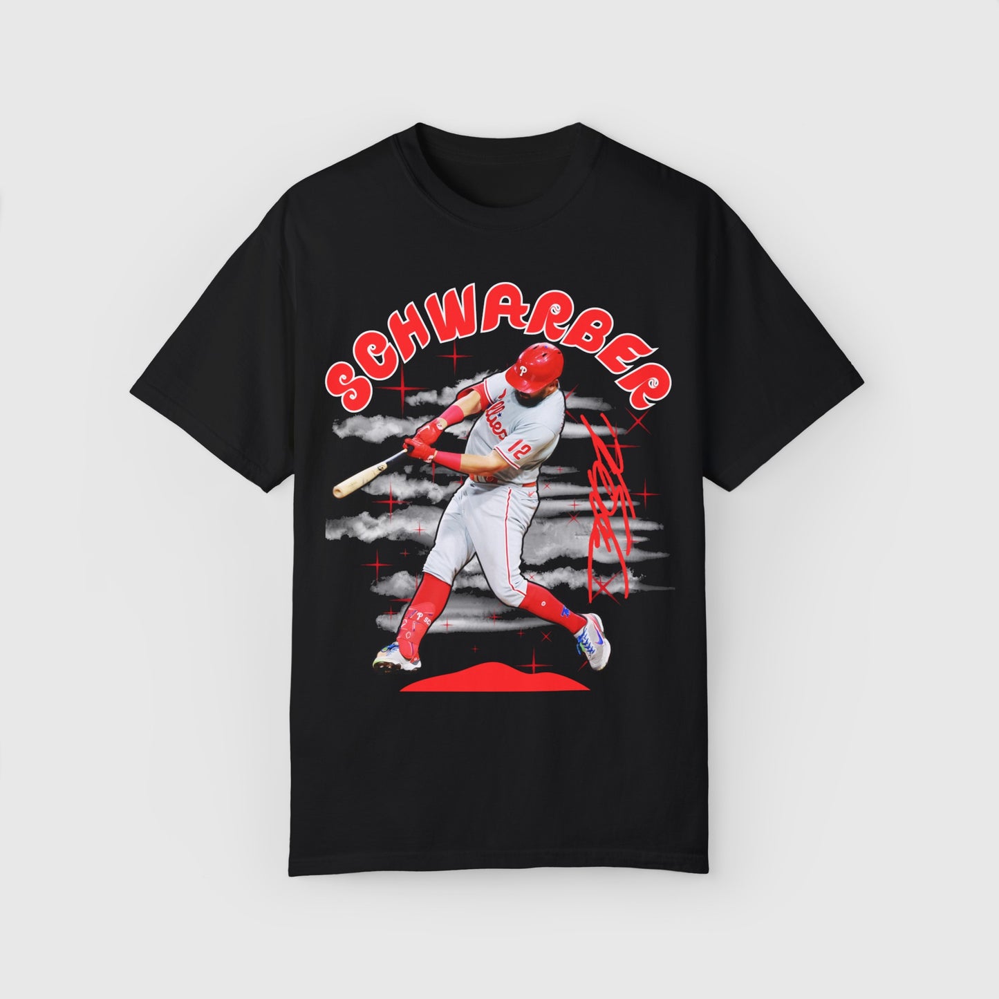 Kyle Schwarber Signature Tee Product Pic Front Black