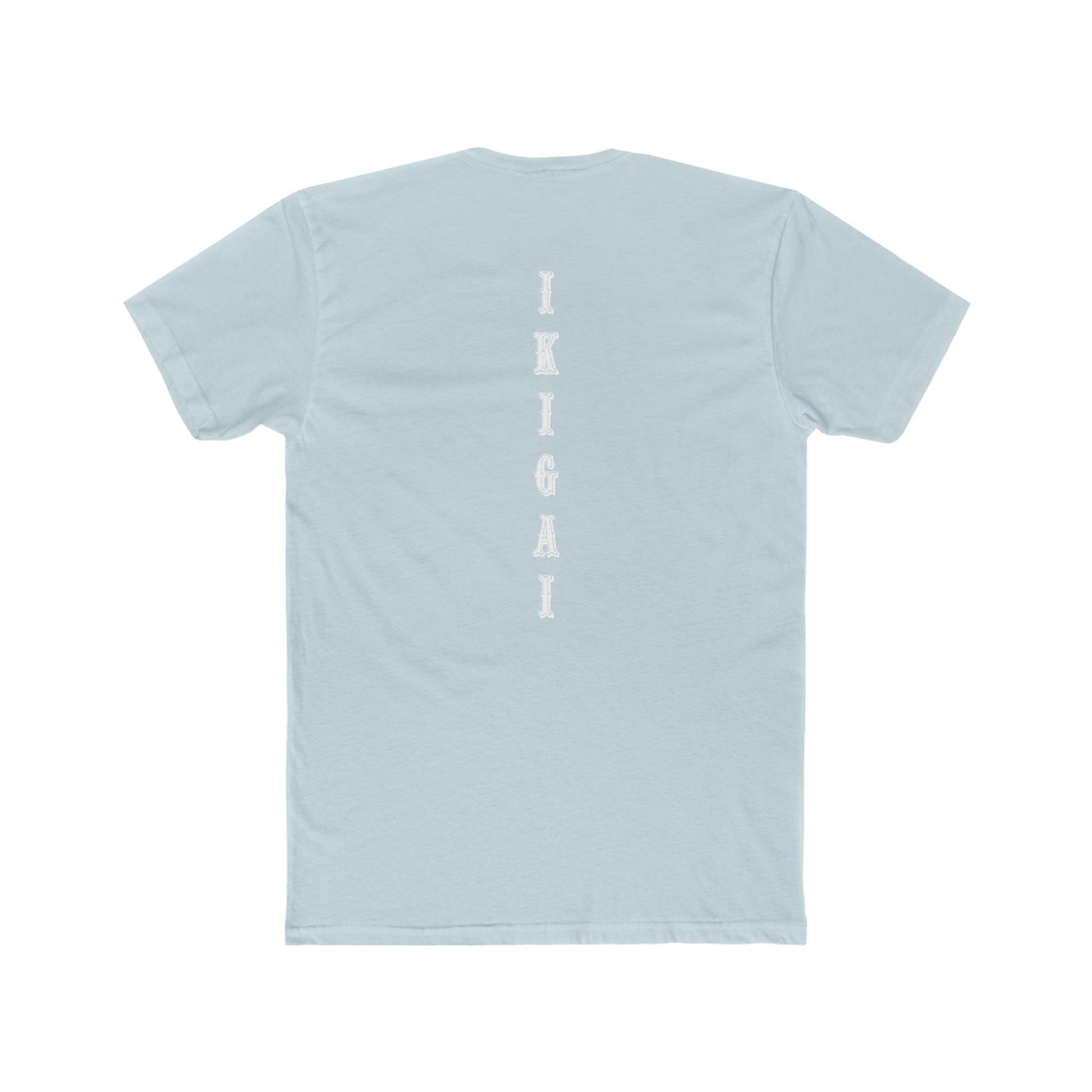 IKIGAI Vert Training Tee Product Pic Back Light Blue