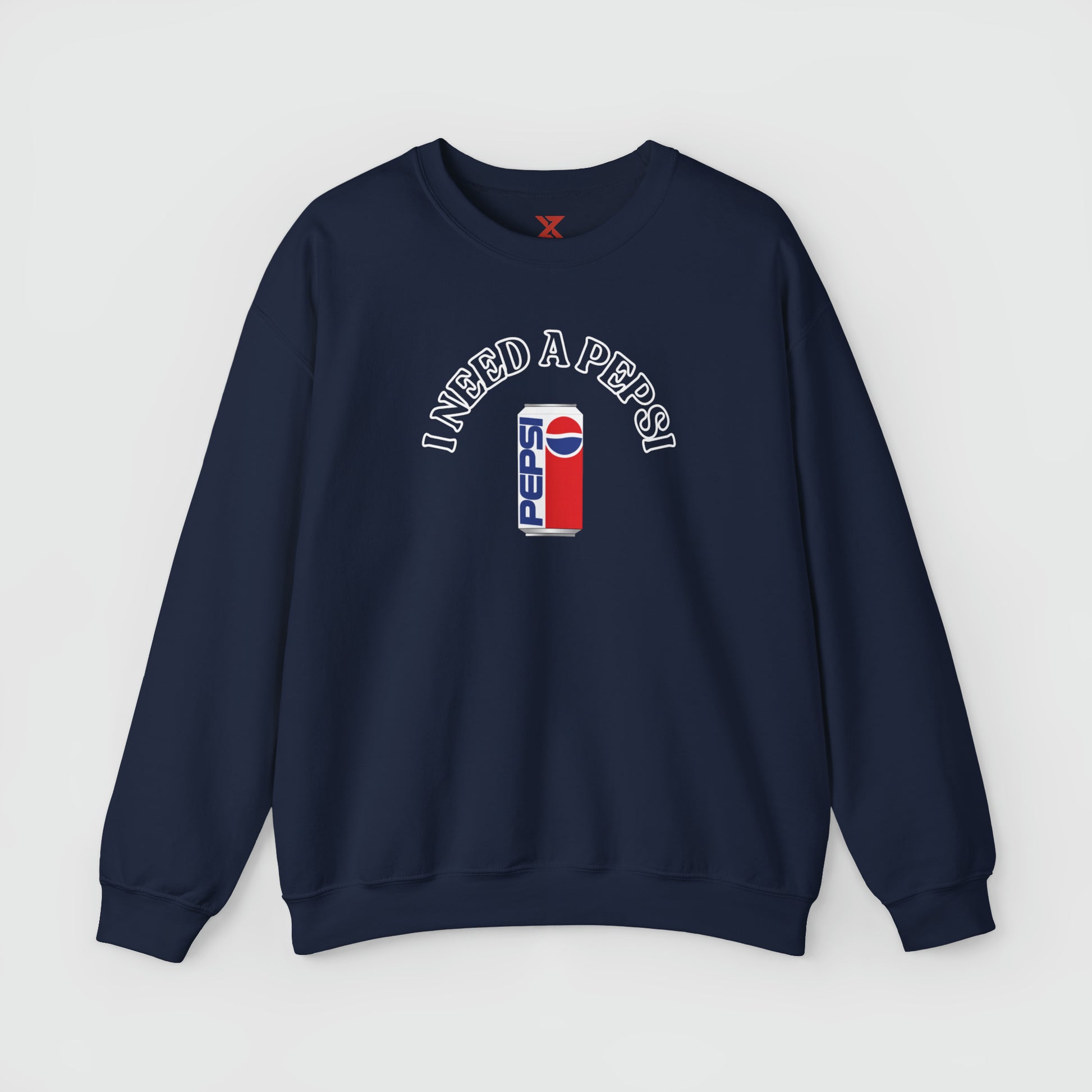 I Need A Pepsi Crewneck Front Navy