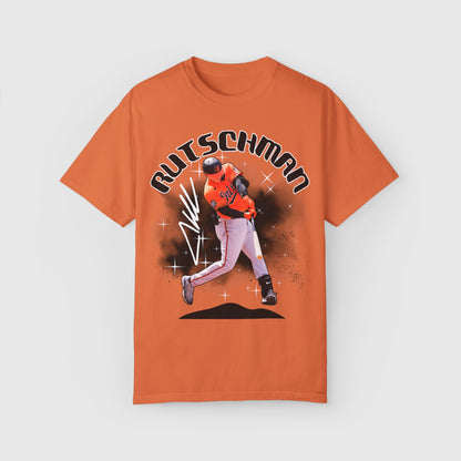 Adley Rutschman Signature Tee Baltimore Orioles Product Pic Front Burnt Orange