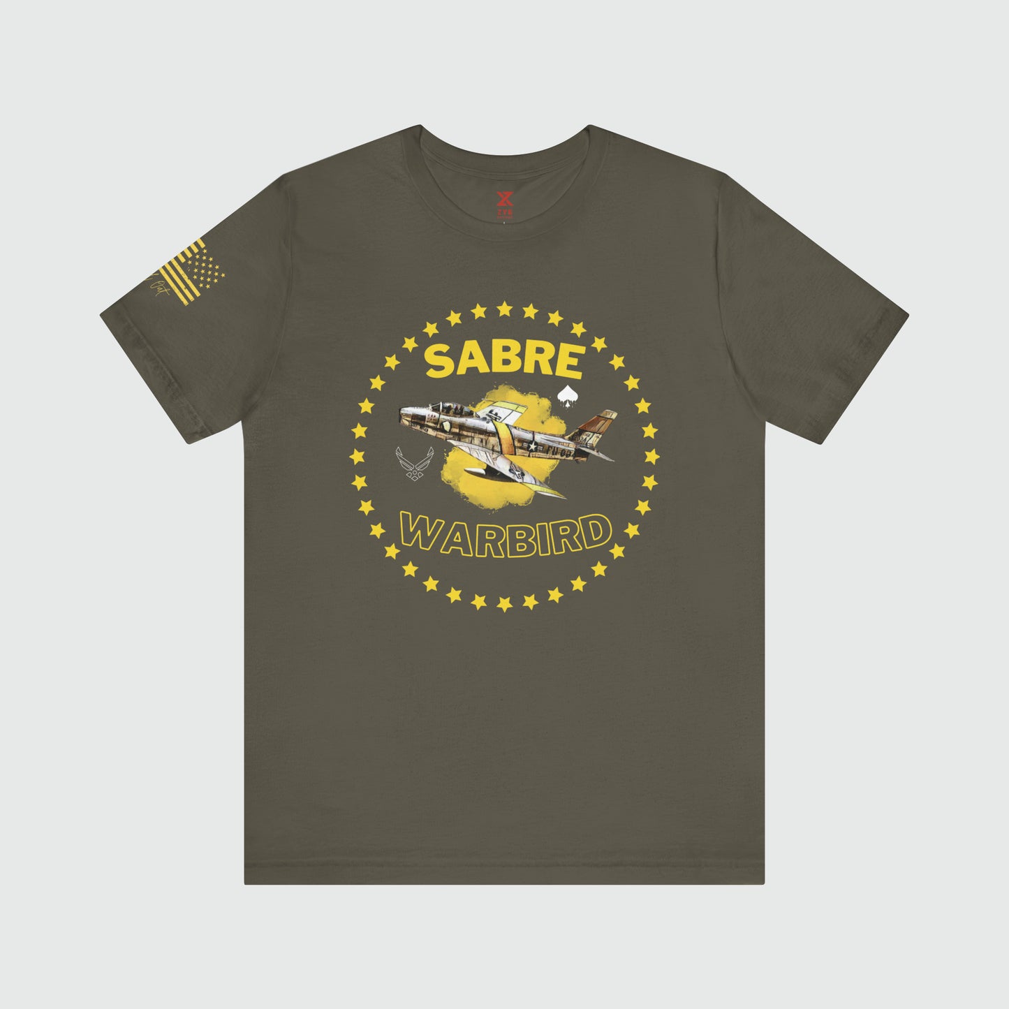 Sabre Warbird USAF Tee Product Pic Front Army