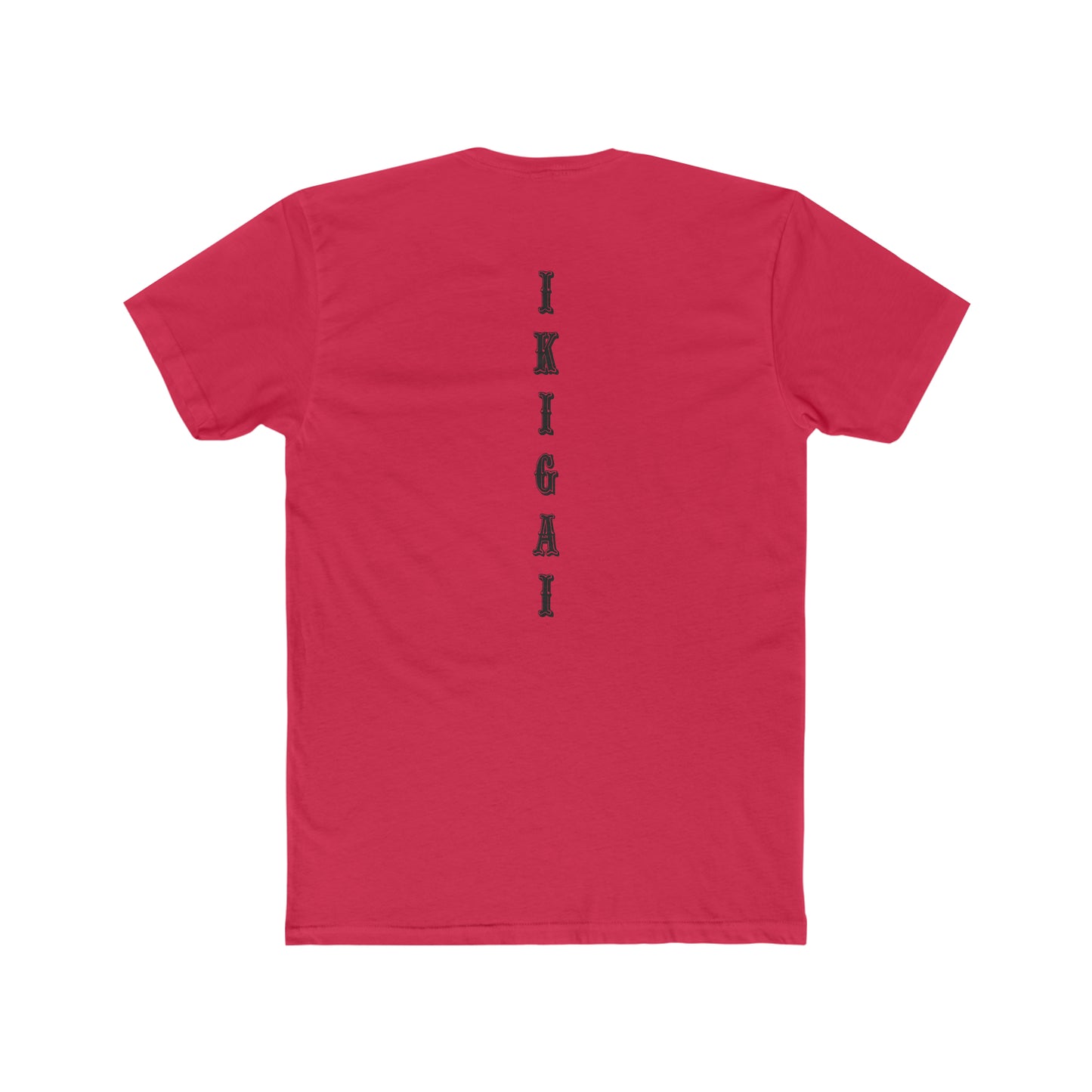 IKIGAI Vert Training Tee Product Pic Back Red