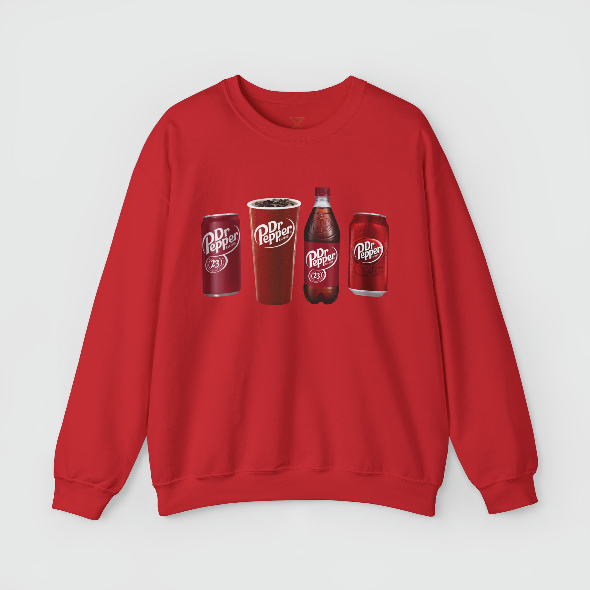 Dr Pepper Crewneck Product Pic Front Red