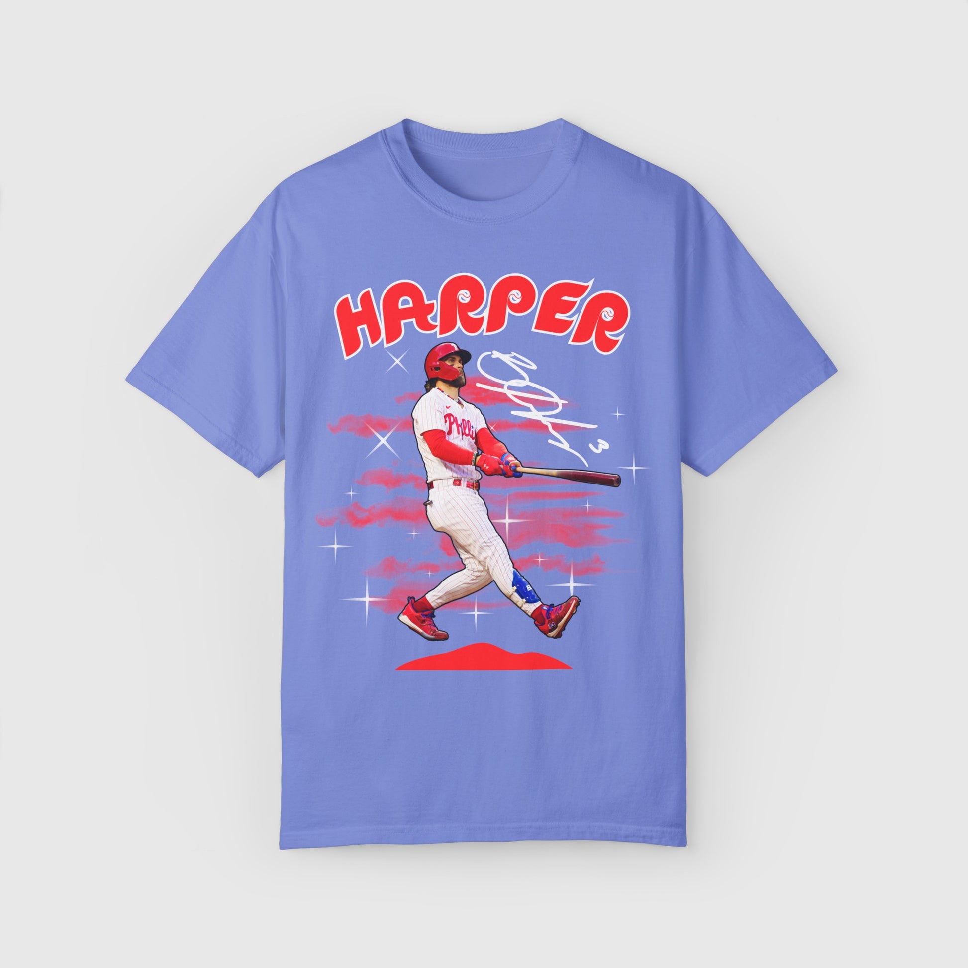 Bryce Harper Signature Tee Product Pic Front Flo Blue