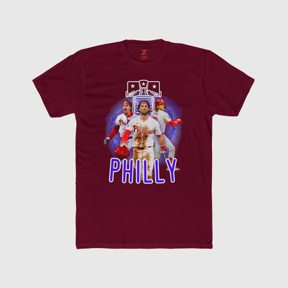 Phillies Neon Trio 2.0 Tee Product Pic Front Cardinal Red