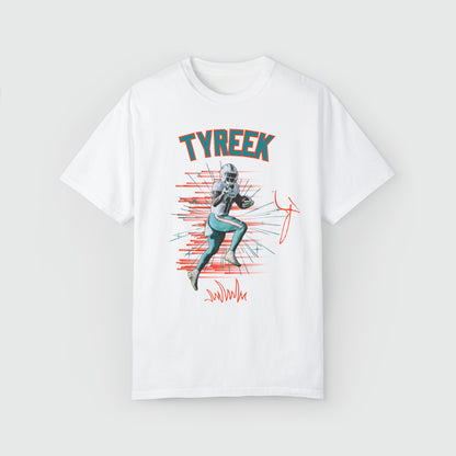 Tyreek Hill Signature Tee Peace Sign Product Pic Front White 