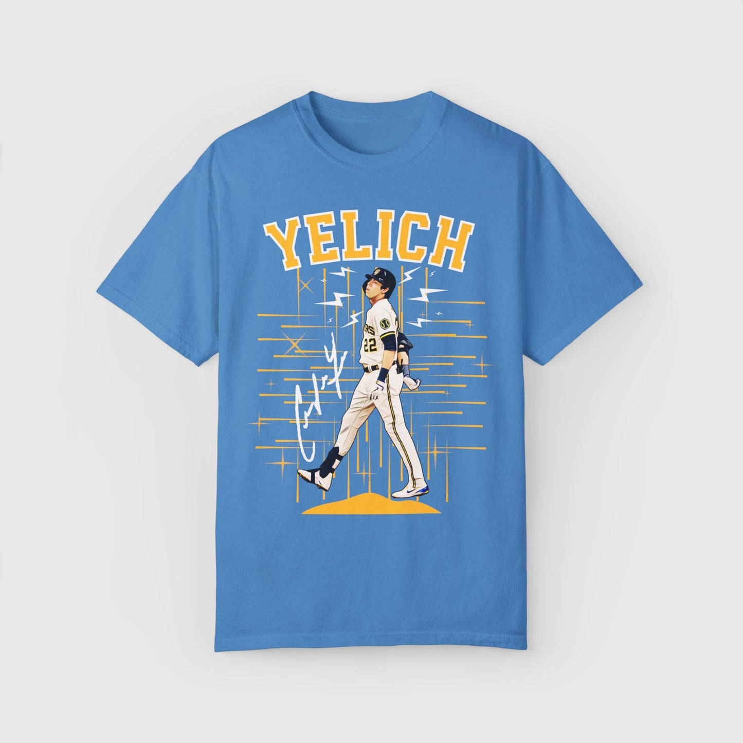 Christian Yelich Signature Ink Art Tee Product Pic Front Royal Caribbean