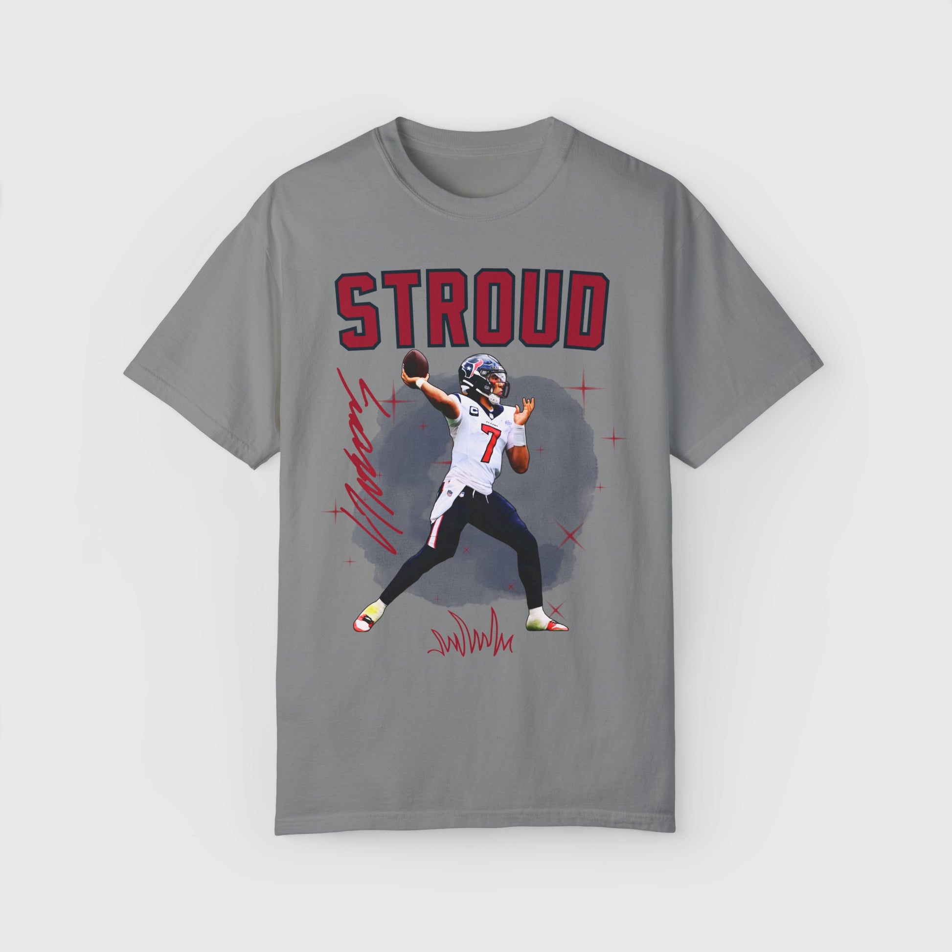 C.J Stroud Signature Tee Product Pic Front Granite