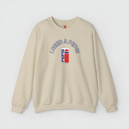 I Need A Pepsi Crewneck Front Ivory