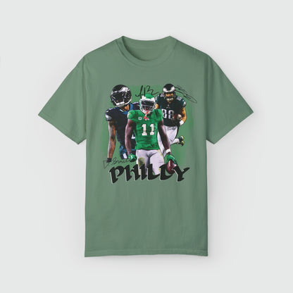 Eagles Receivers Trio Tee Product Pic Front Light Green