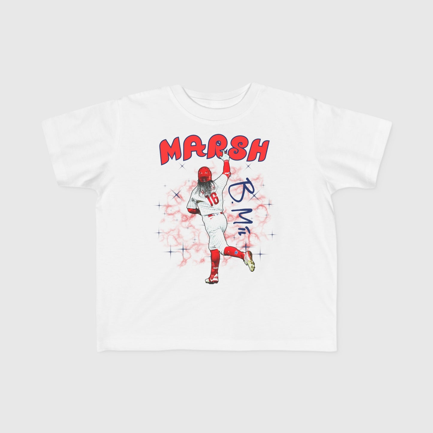 Toddler Brandon Marsh Signature Jersey Tee Product Pic Front White