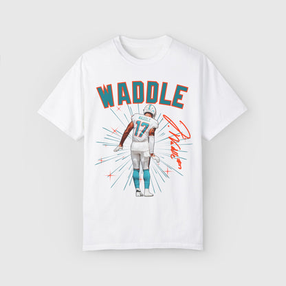 Jaylen Waddle Signature Tee Product Pic Front White