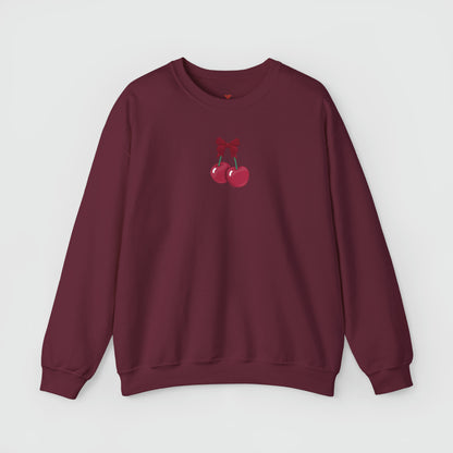 Cherry Bow Cute Crewneck