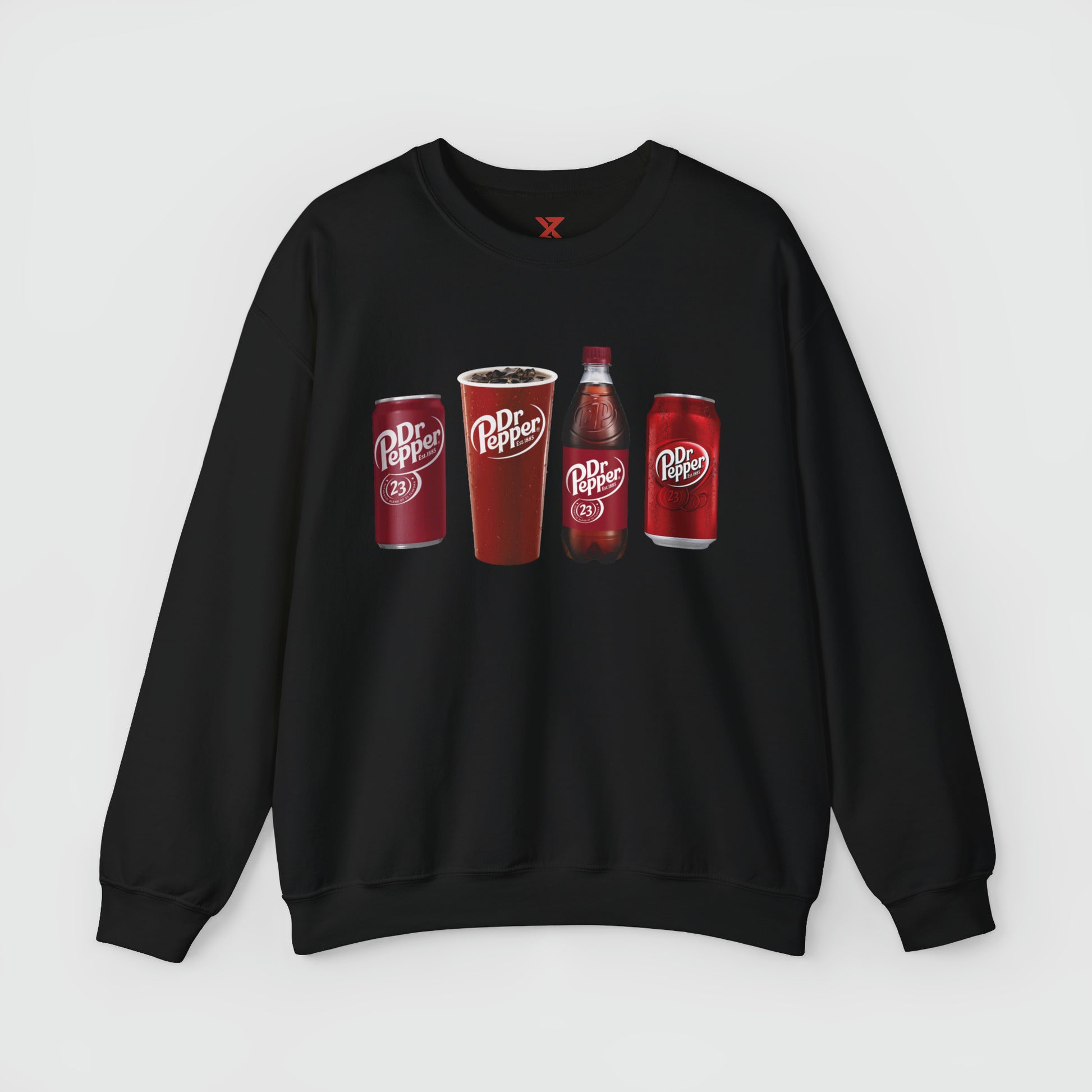 Dr Pepper Crewneck Product Pic Front Black