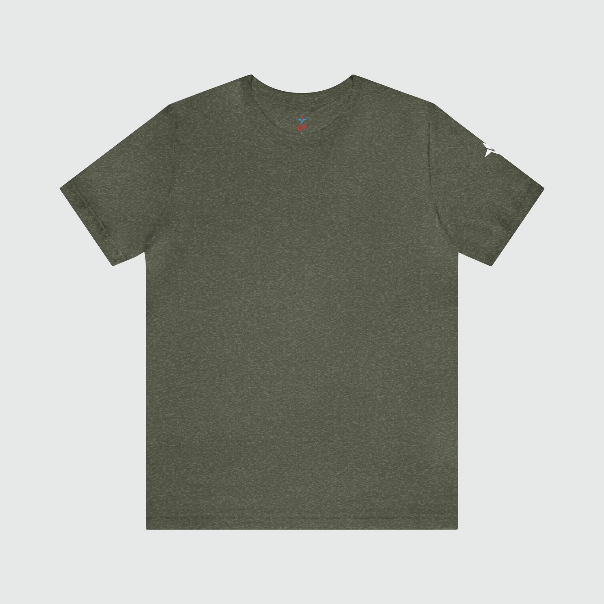 Enhance Men's Training Tee Product Pic Front Heather Military Green