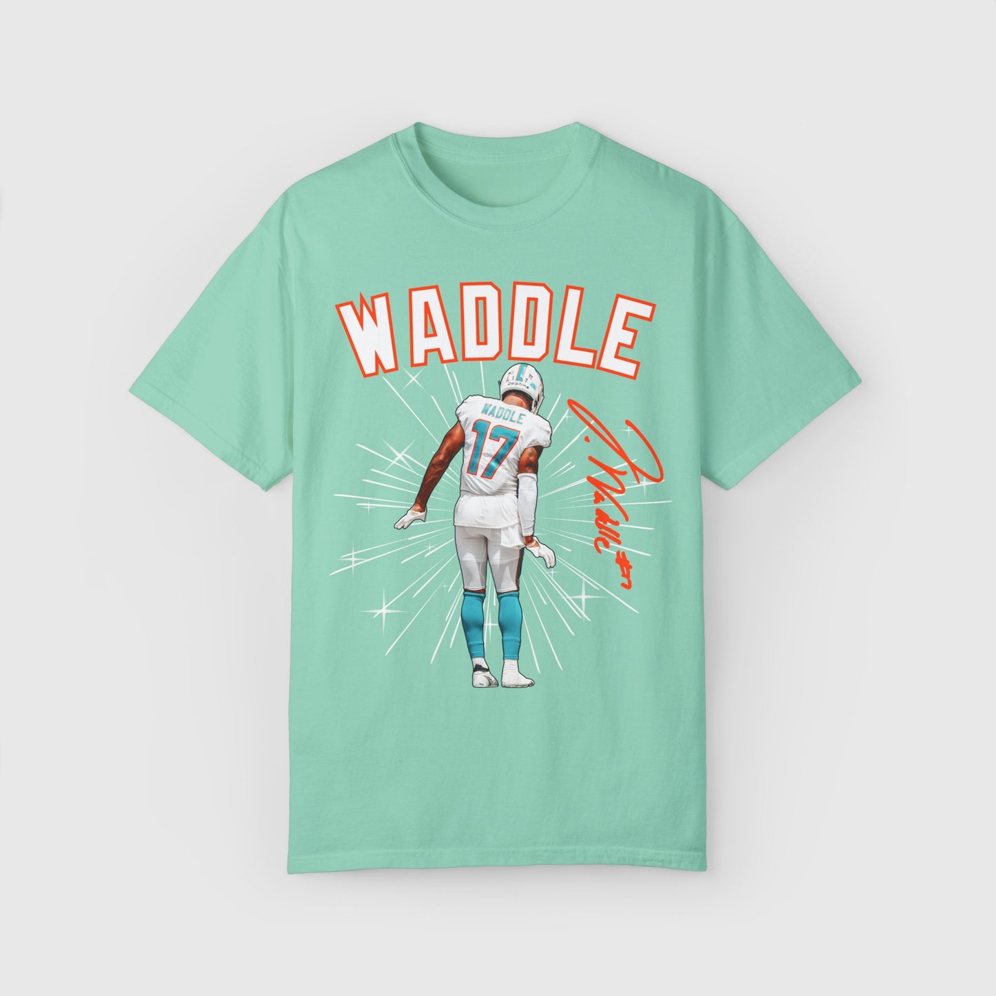 Jaylen Waddle Signature Tee Product Pic Front Island Reef