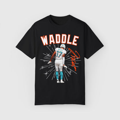 Jaylen Waddle Signature Tee Product Pic Front Black