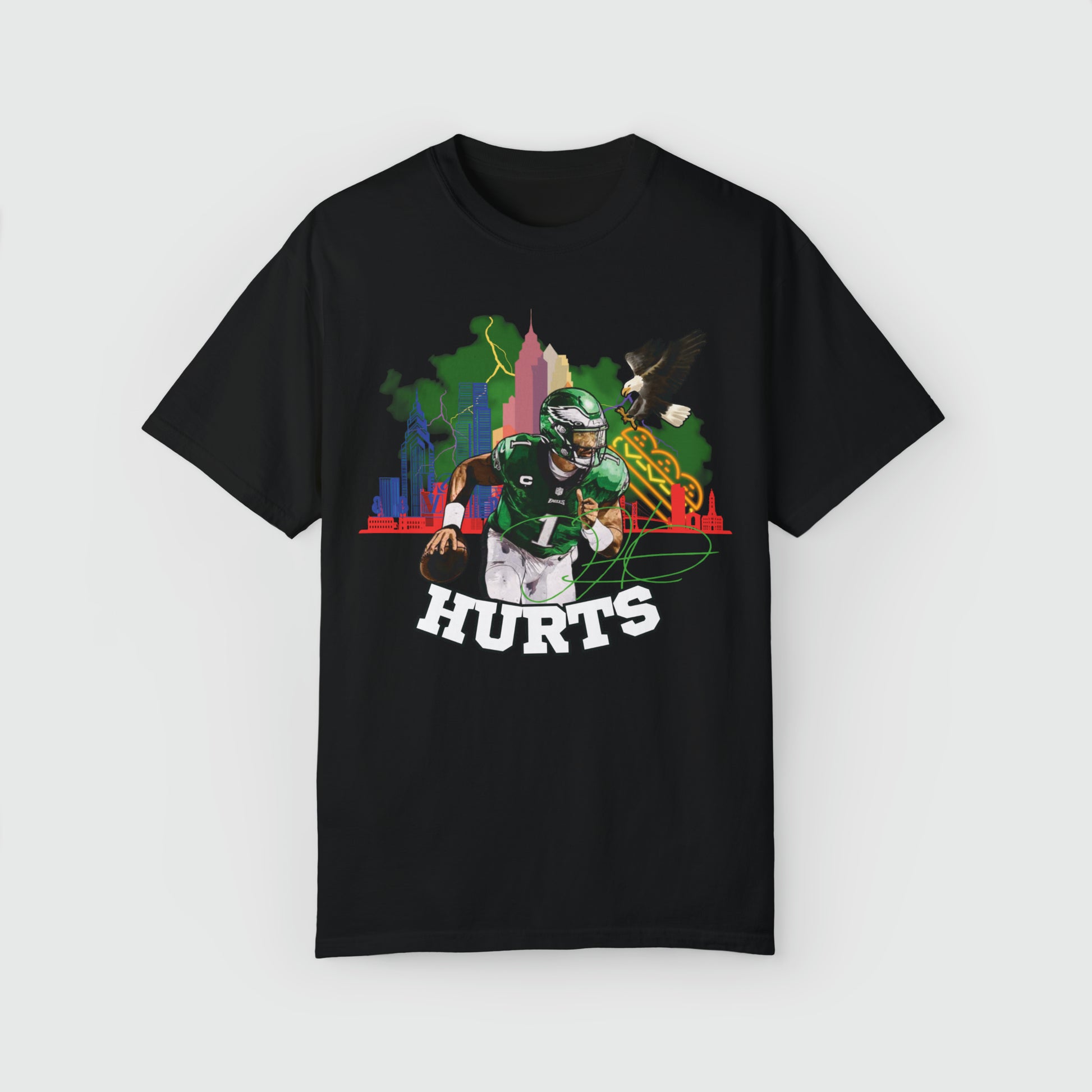 Jalen Hurts City Tee Remix Product Pic Front Black