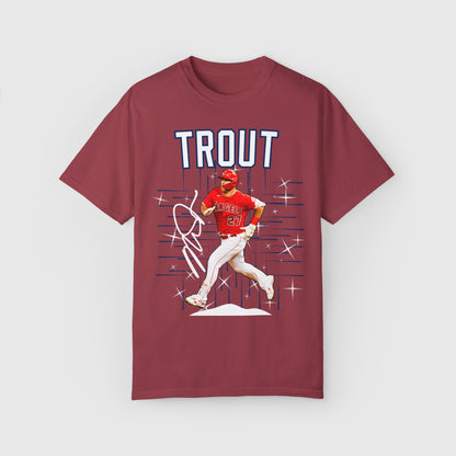 Mike Trout Signature Tee Product Pic Front Chili