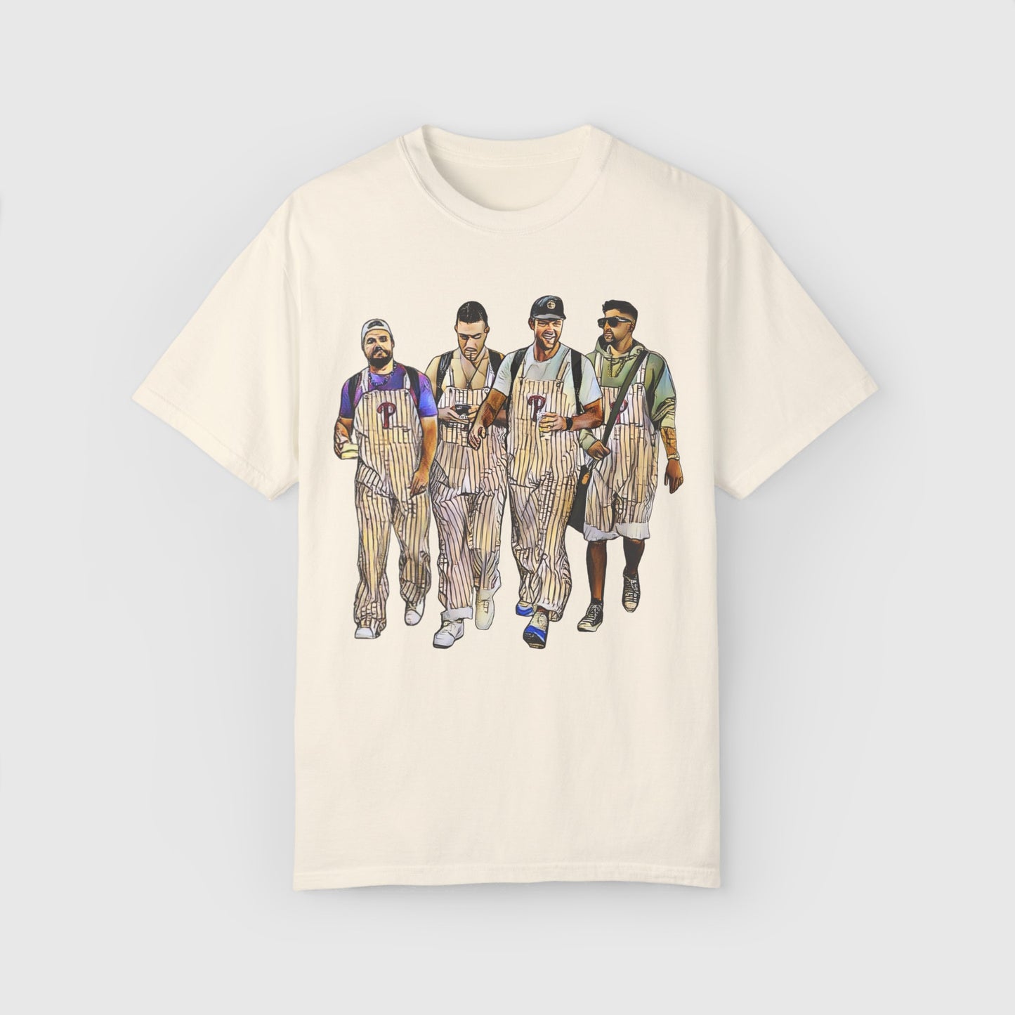 Philly Boys In Overalls Tee Product Pic Front Ivory