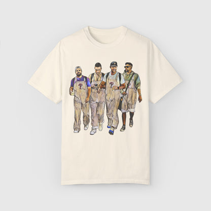 Philly Boys In Overalls Tee Product Pic Front Ivory