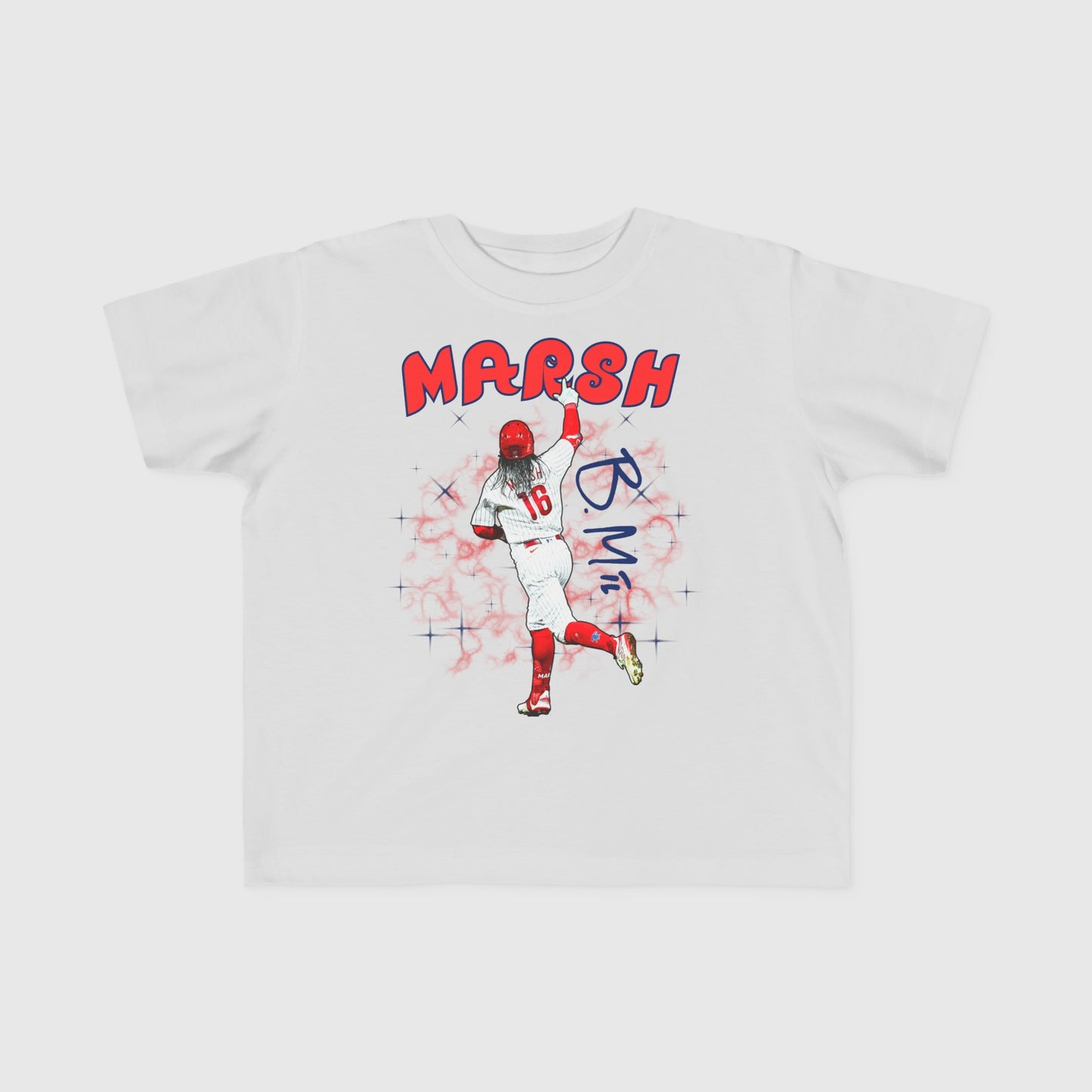 Toddler Brandon Marsh Signature Jersey Tee Product Pic Front White