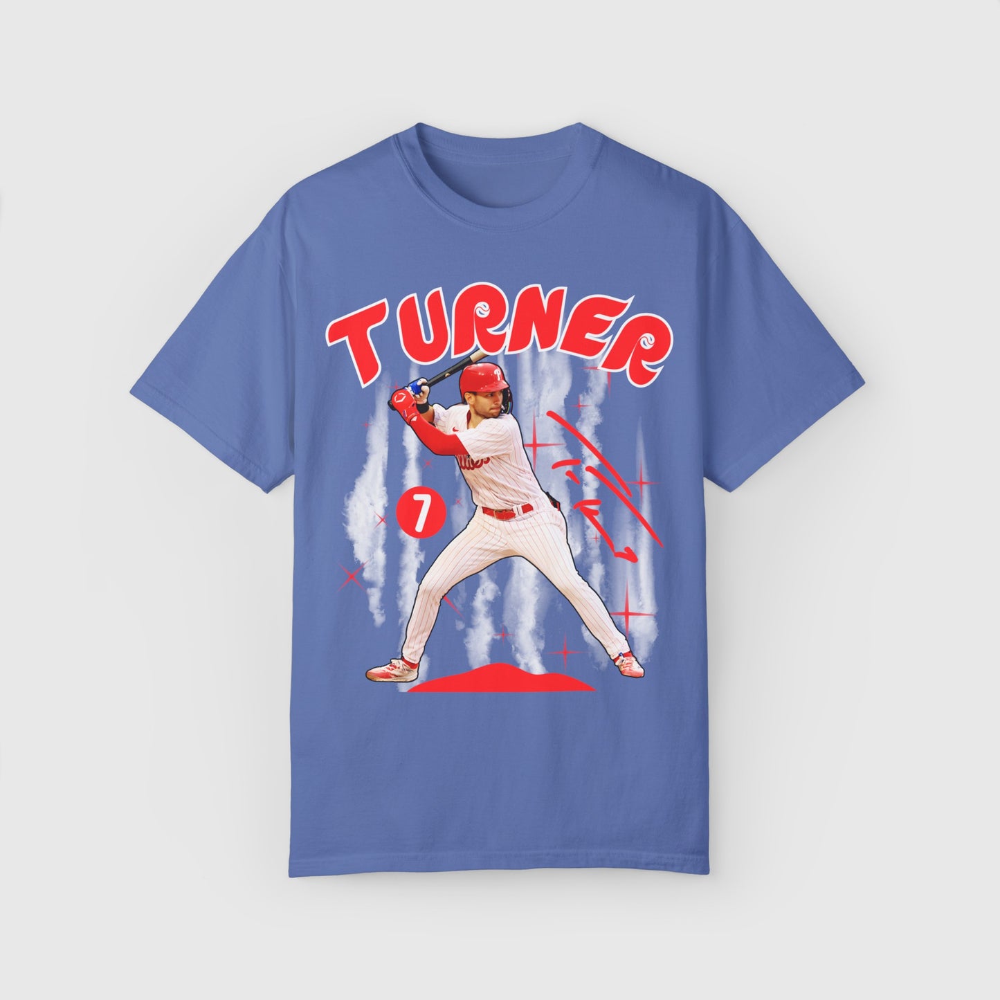 Trea Turner Signature Tee Product Pic Front Mystic Blue