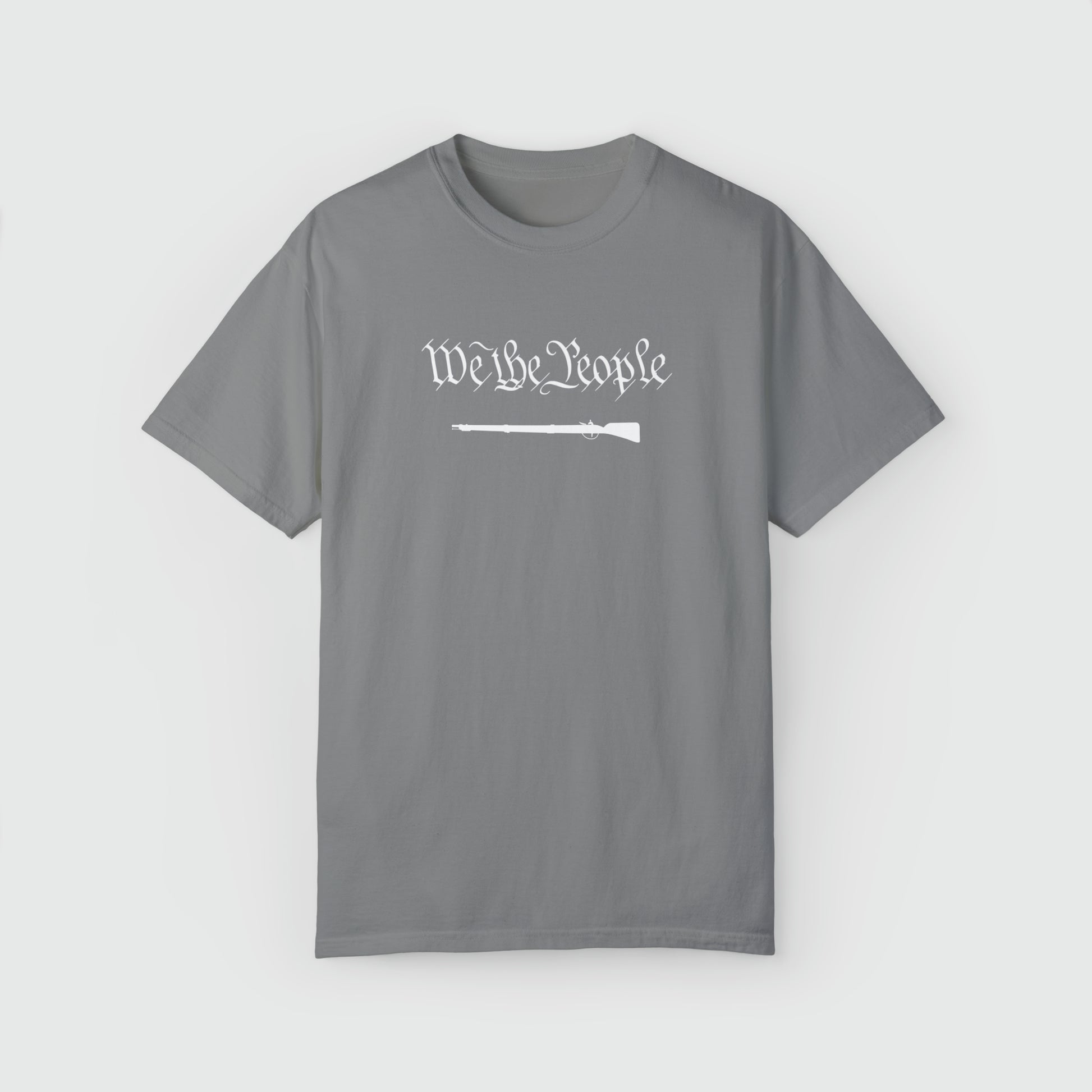 We The People Patriot Tee Product Pic Front Grey