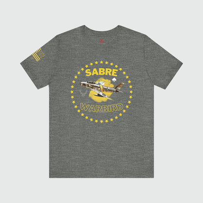 Sabre Warbird USAF Tee Product Pic Front Deep Heather