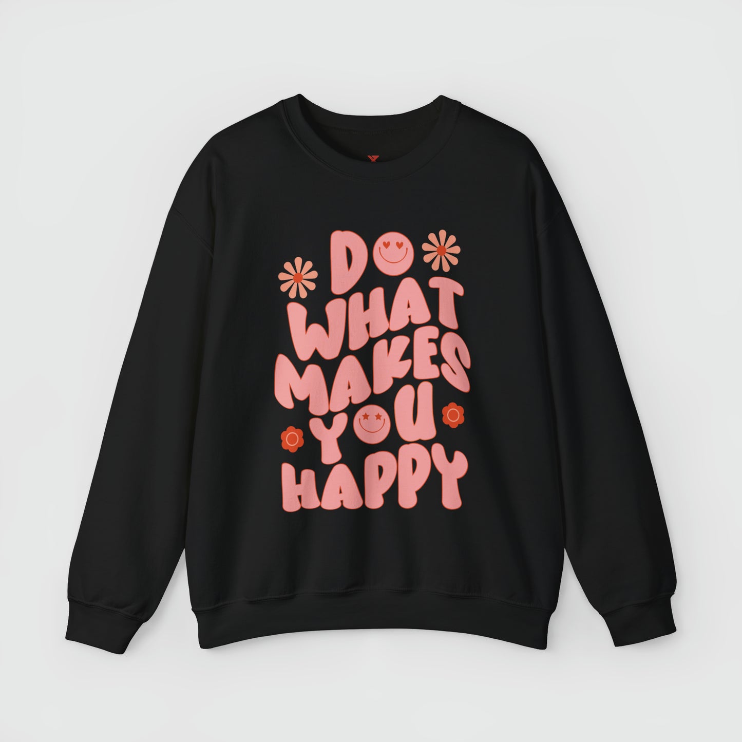 Do What Makes You Happy Crewneck Product Pic Front Black