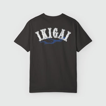 Ikigai Blue Flash Tee Product Pic Back Graphite