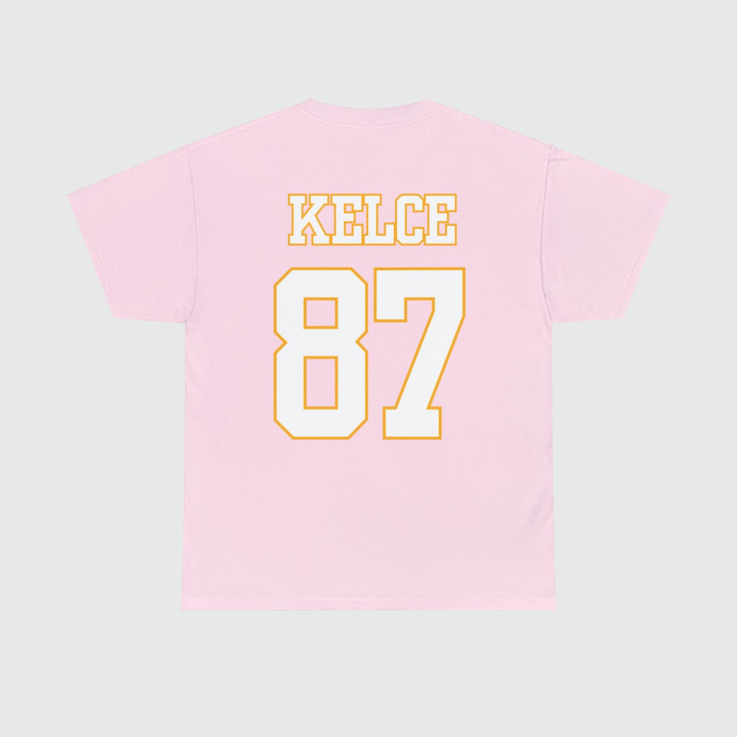 Travis Kelce Jersey Tee Back Light Pink