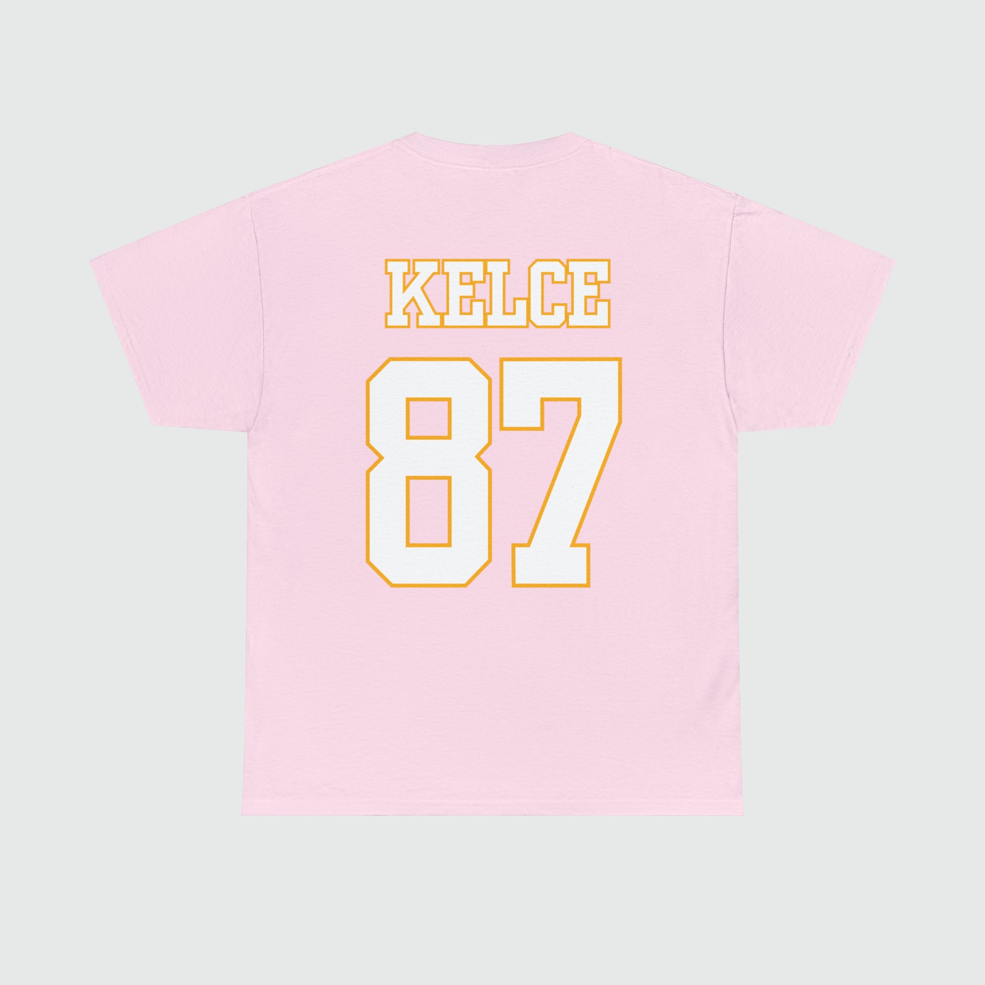 Travis Kelce Jersey Tee Back Light Pink