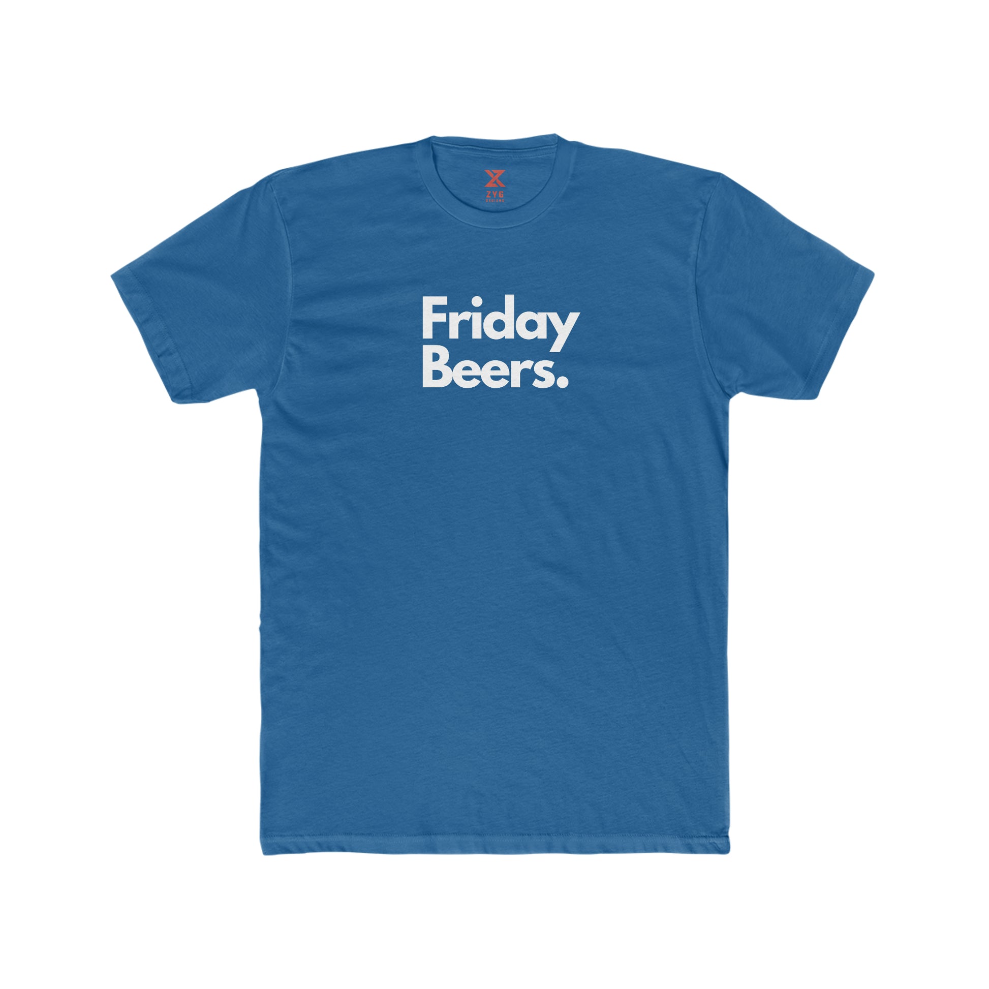 Friday Beers Shirt Product Pic Front Cool Blue