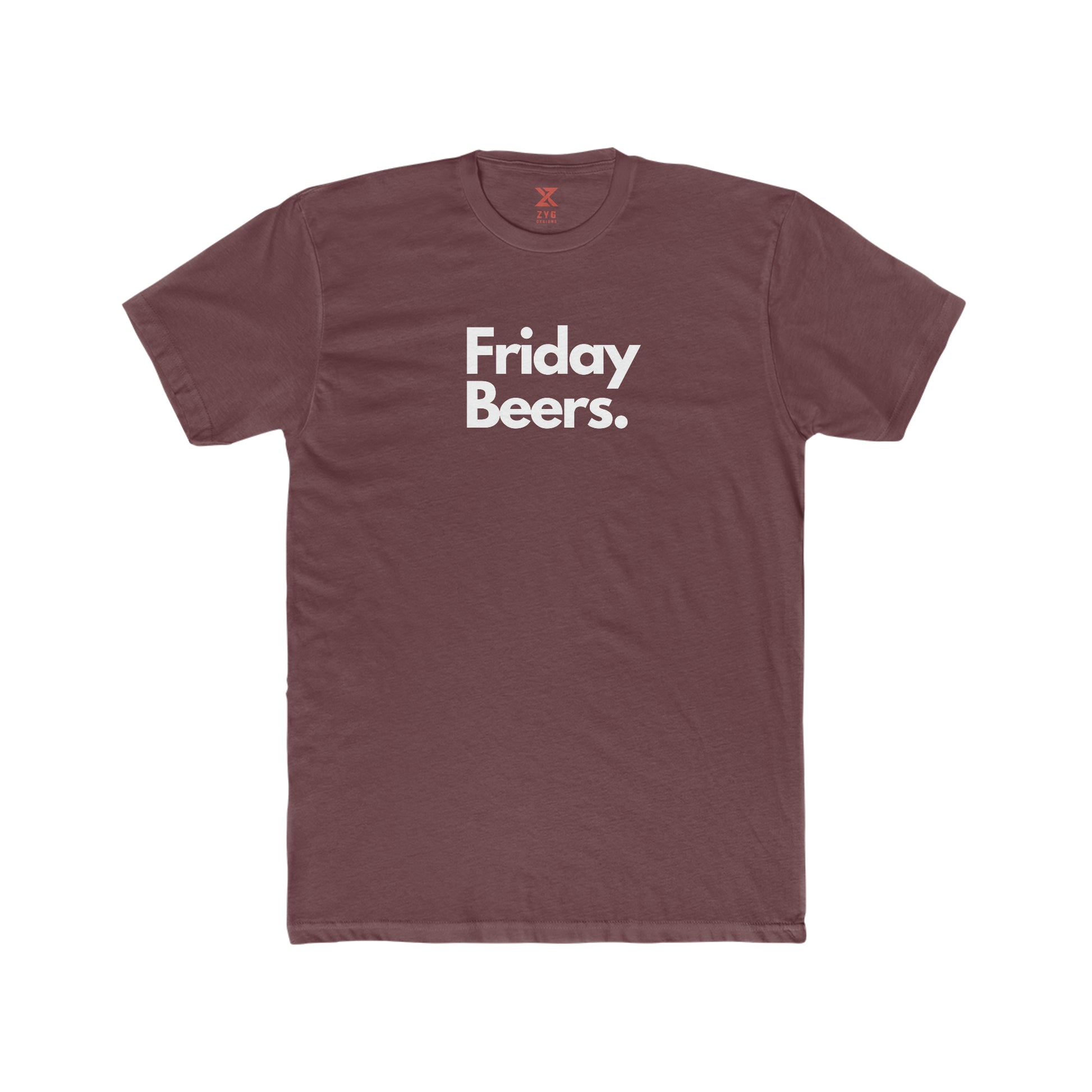 Friday Beers Shirt Product Pic Front Maroon