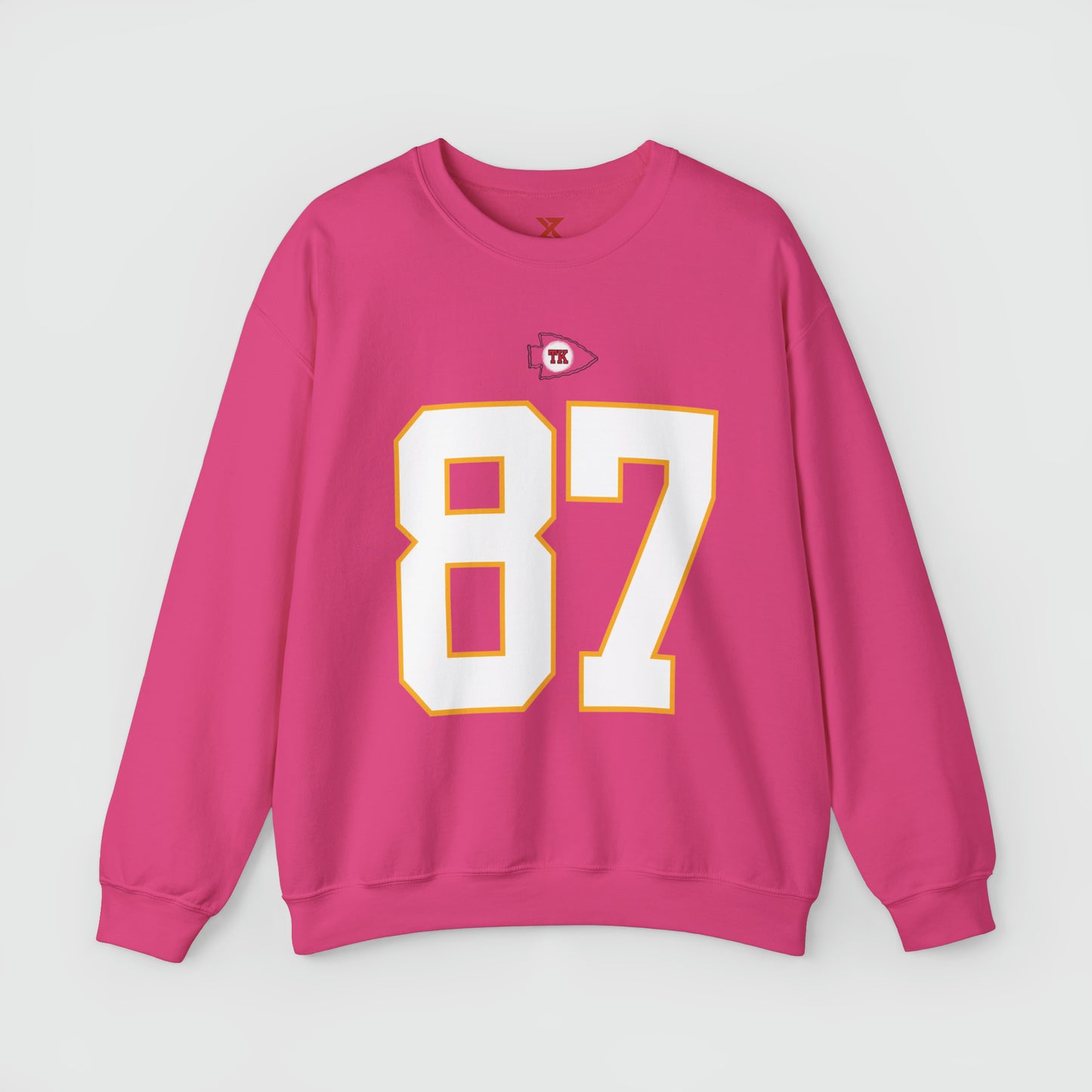 Taylor Swift Chiefs Crewneck Front Heliconia