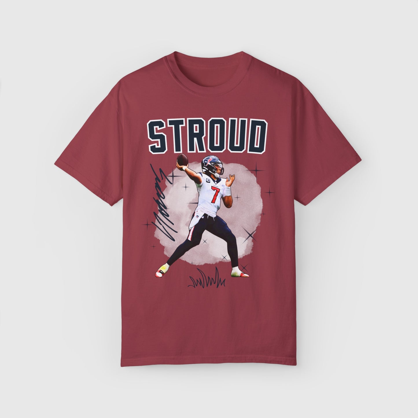 C.J Stroud Signature Tee Product Pic Front Chili