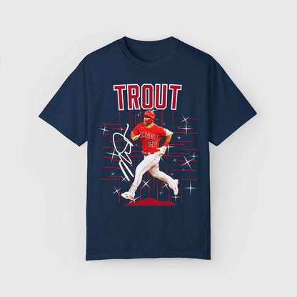 Mike Trout Signature Tee Product Pic Front True Navy