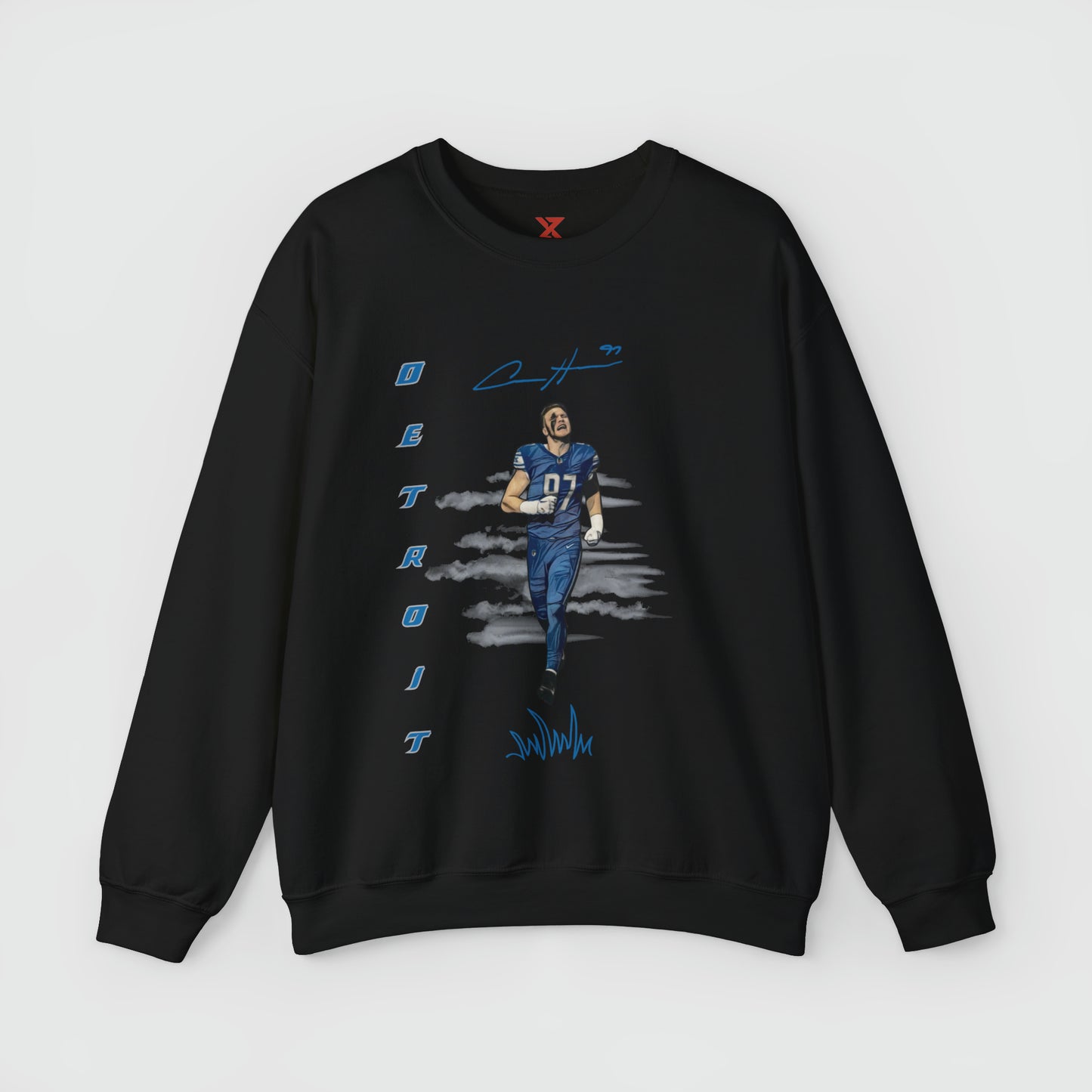 Aiden Hutchinson Signature Crewneck Product Pic Front Black