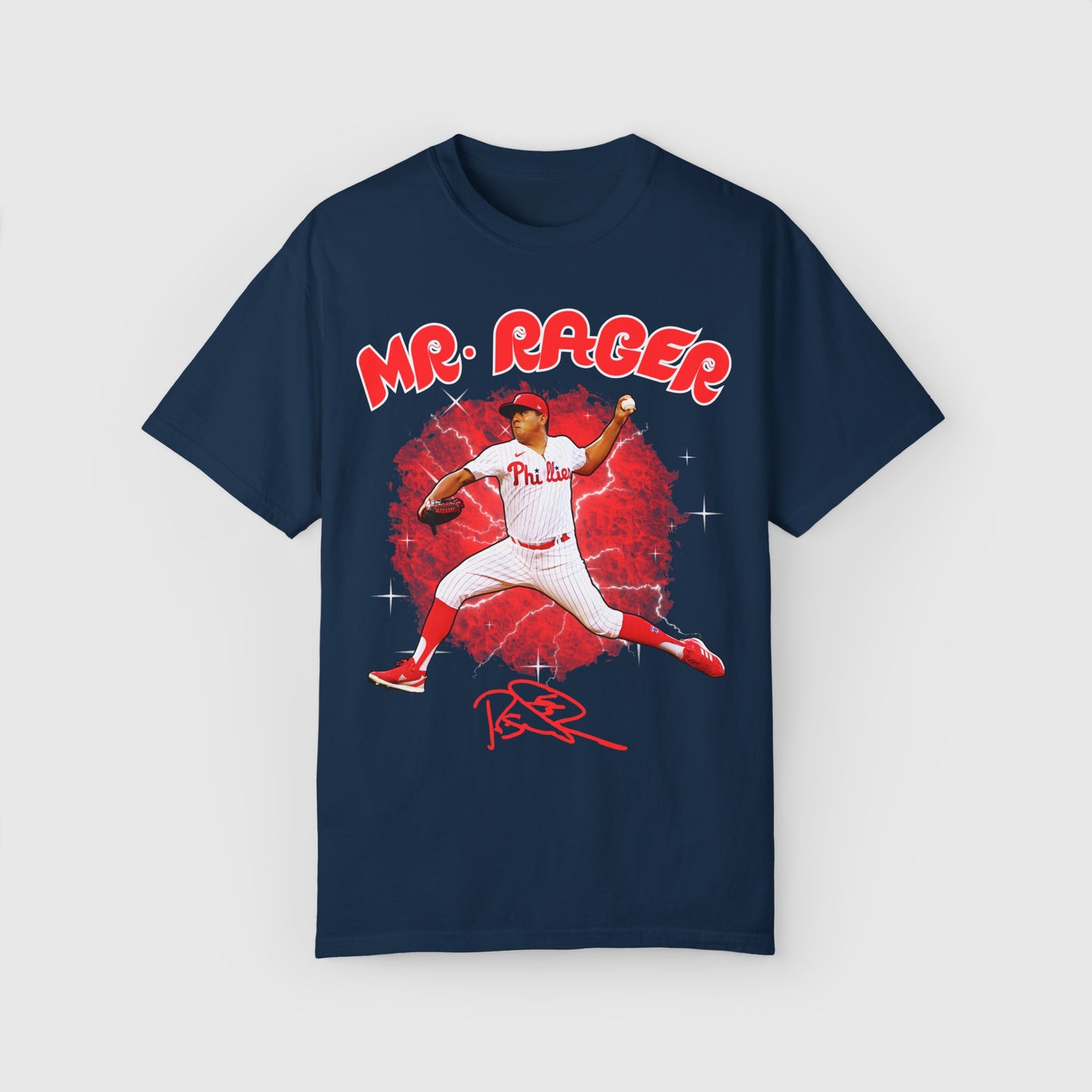 Ranger Suarez Mr. Rager Signature Tee Product Pic Front True Navy