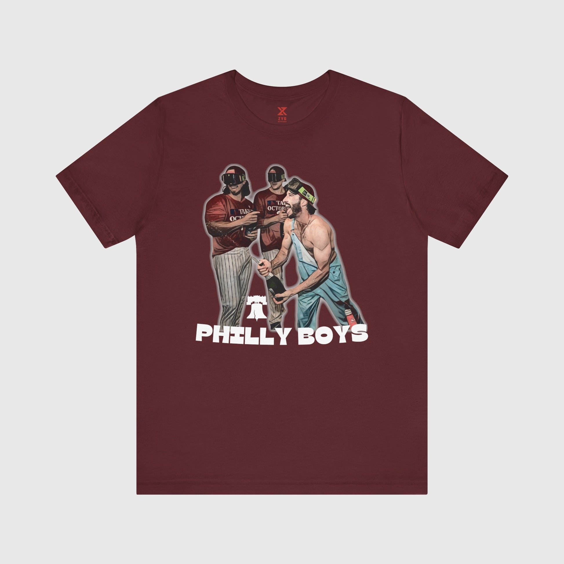 Stubbs Philly Boys Tee Product Pic Front Maroon