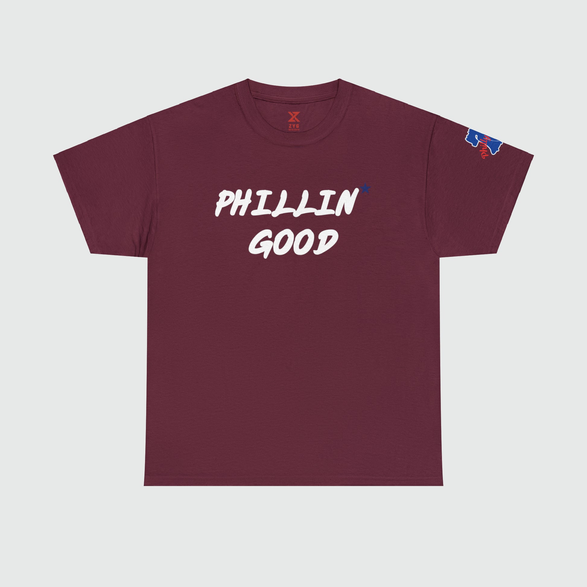 Phillin' Good Phillies Tee Product Pic Front Maroon