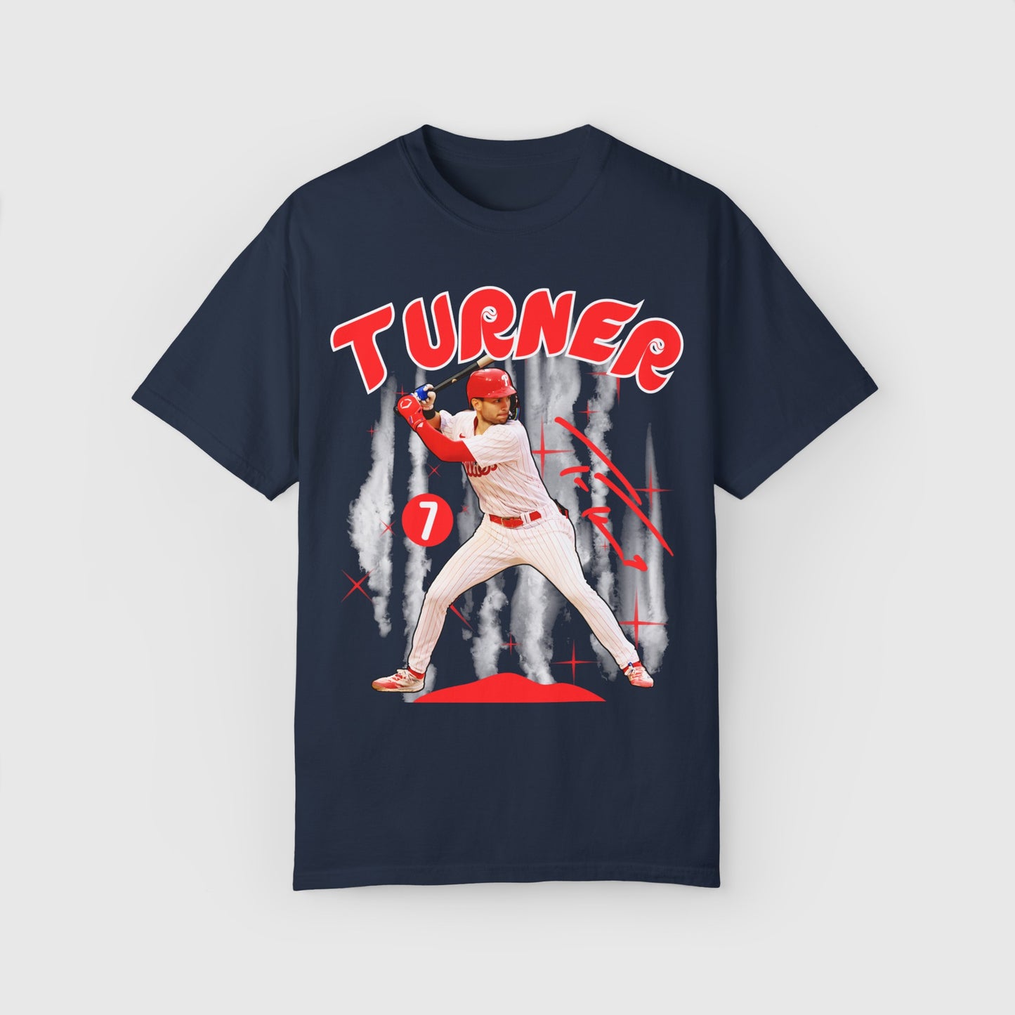 Trea Turner Signature Tee Product Pic Front Navy